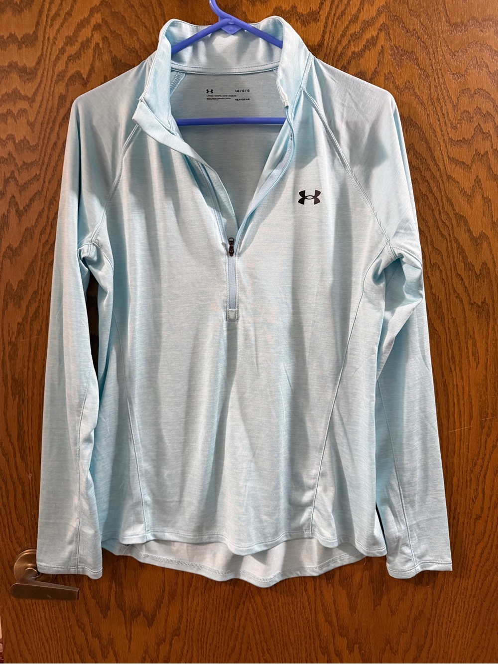 Under Armour Women’s Large Light Blue Quarter-Zip Performance Pullover